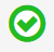 Green circle with a green check mark to indicate that an activity is completed.